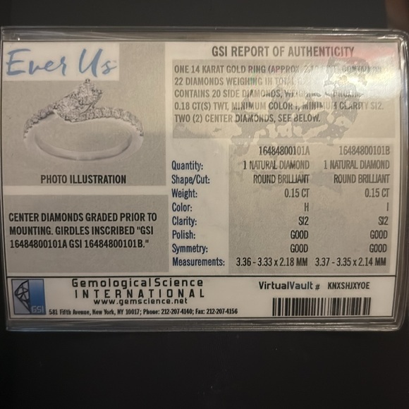 Ever Us ring size 5.5. Beautiful ring. - Picture 11 of 13